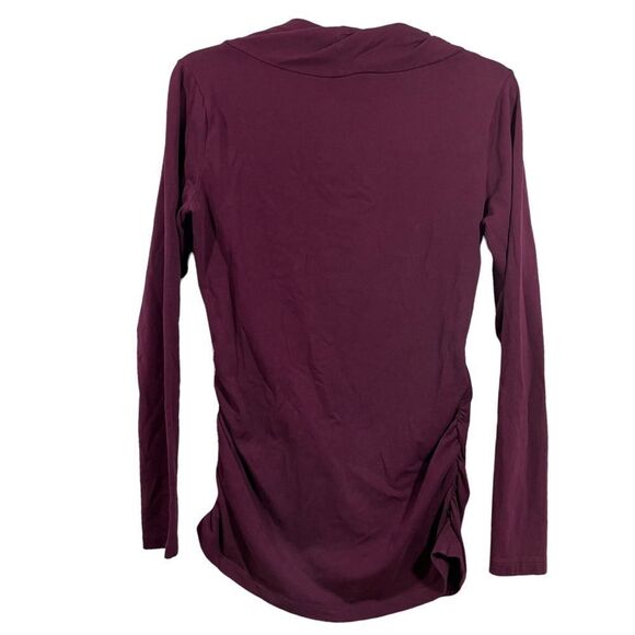 Cabi Long Sleeve Cowl Neck Maroon Blouse - Picture 2 of 13